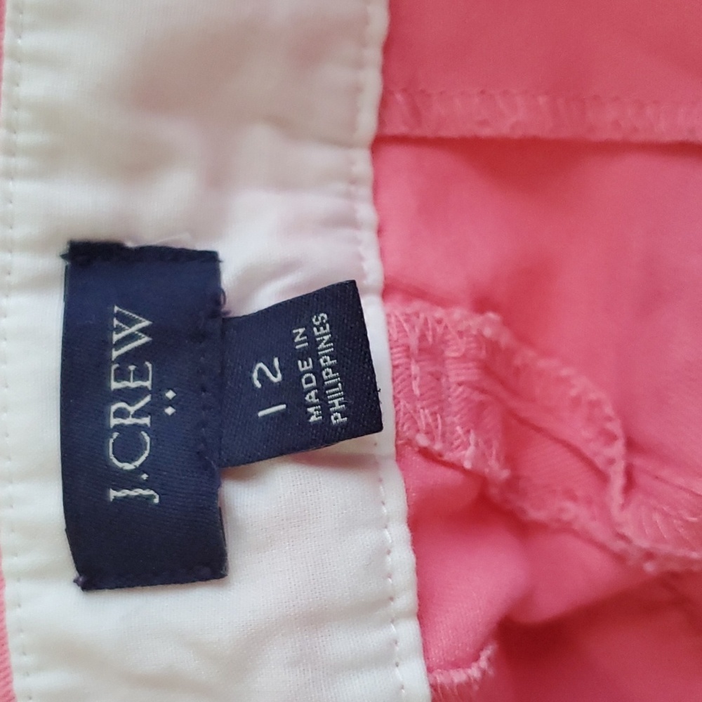J Crew Pink shorts size 12  cute style very pretty colour  pink hibiscus 🌺 - Picture 5 of 8